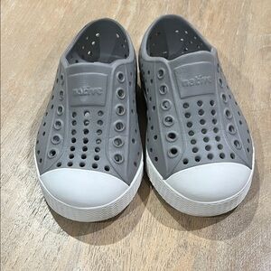 Native Charcoal Perforated Slip-Ons